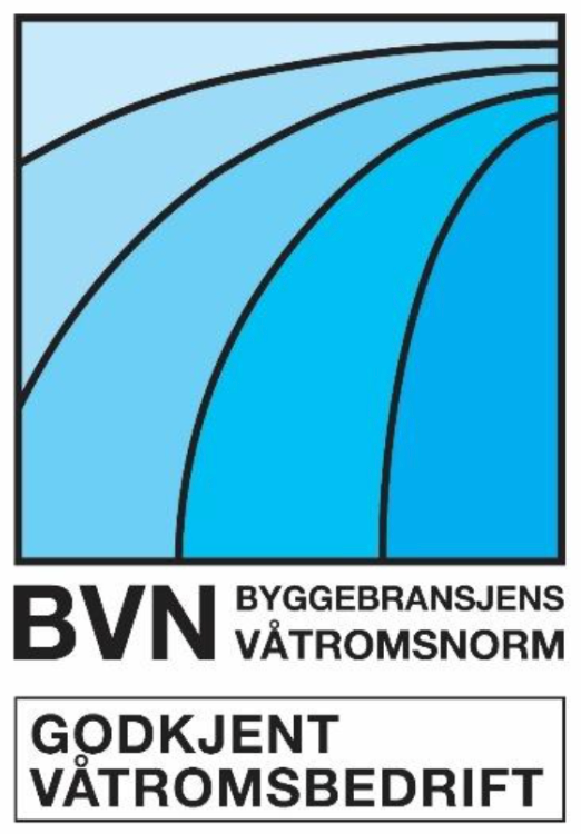 Godkjent våtromsbedrift (BVN) logo